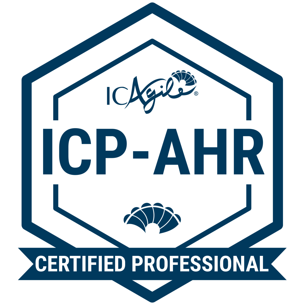 ICP-AHR certification badge, Agile HR